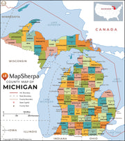 Michigan County Map