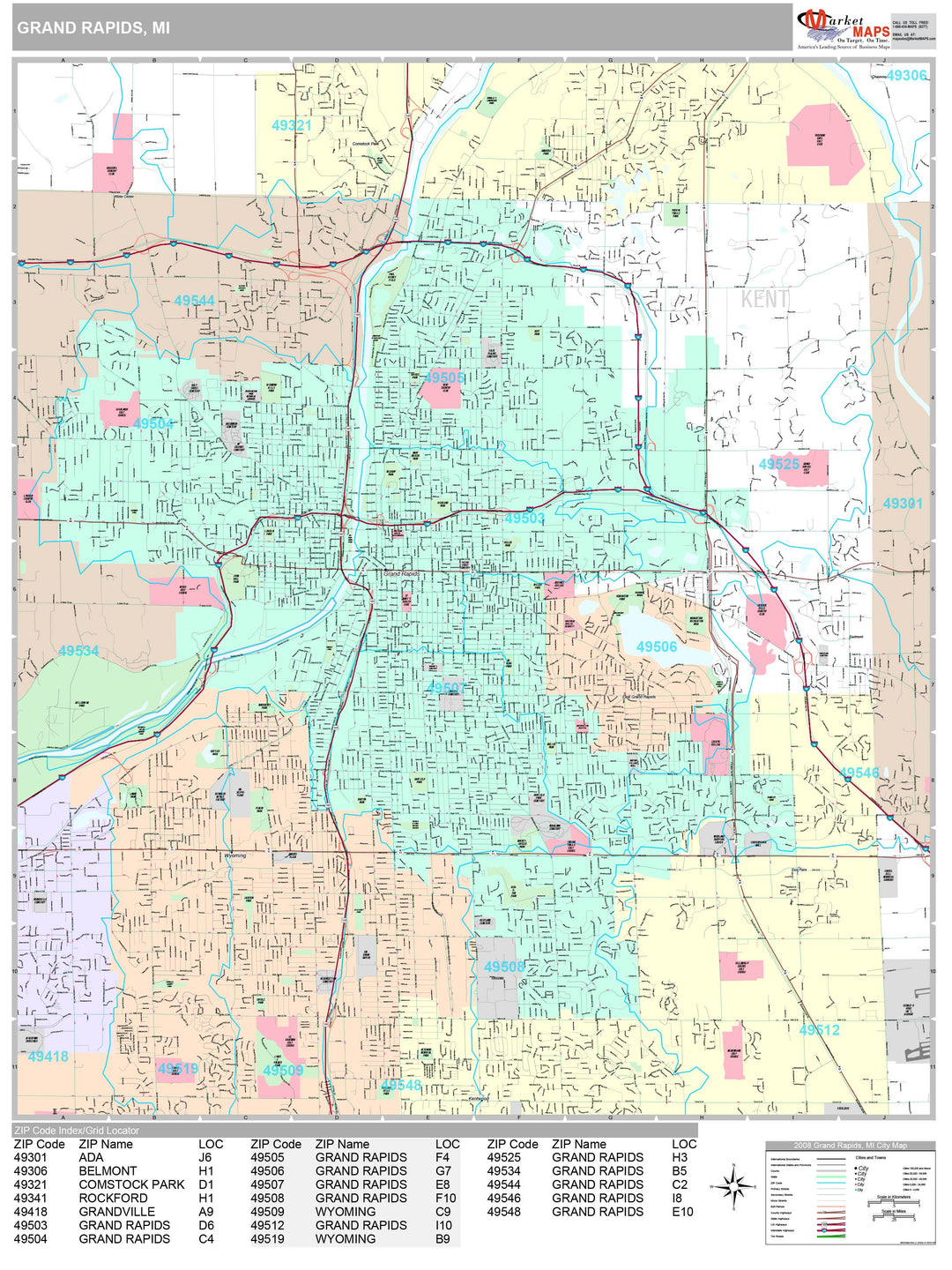 A Map Of Greater Grand Rapids Michigan Map Map Of Downtown Grand