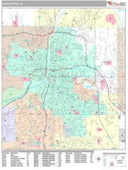 Premium Style Wall Map of Grand Rapids, MI. by Market Maps