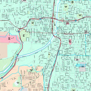 Premium Style Wall Map of Grand Rapids, MI. by Market Maps