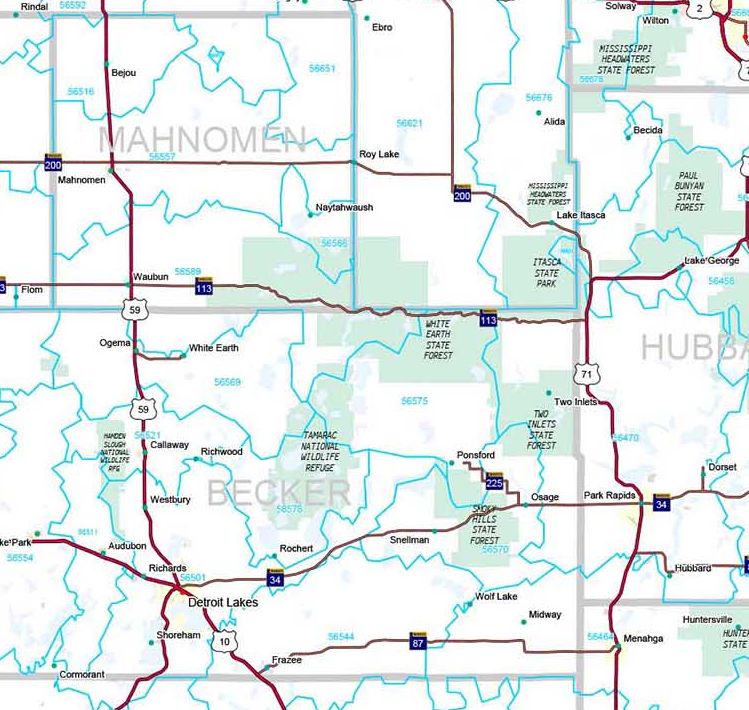 Premium Style Wall Map of Minnesota