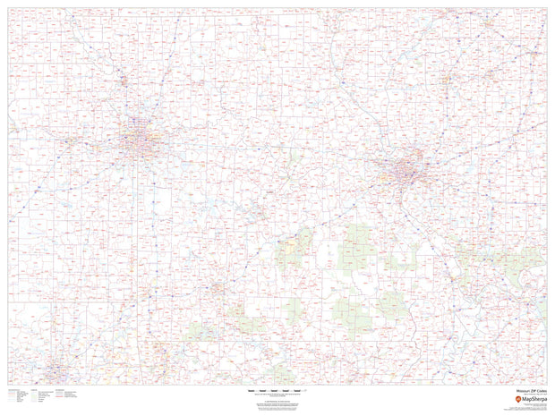 Missouri Zip Code Map – American Map Store