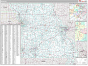 Premium Style Wall Map of Missouri by Market Maps