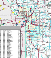 Premium Style Wall Map of Missouri by Market Maps