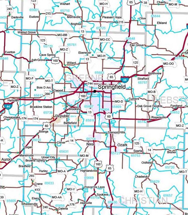 Premium Style Wall Map of Missouri