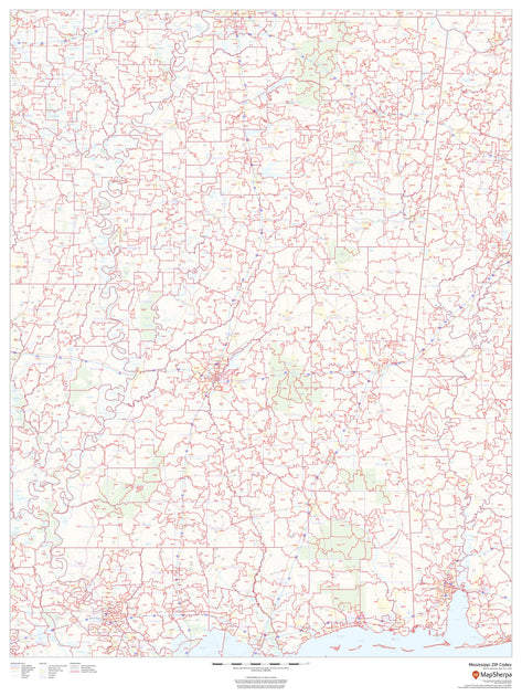 Mississippi Zip Code Map American Map Store MSWM003 1200x630 