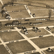 Bird's eye view of Missoula, Montana by Henry Wellge, 1884