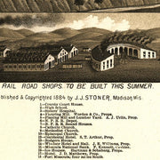 Bird's eye view of Missoula, Montana by Henry Wellge, 1884