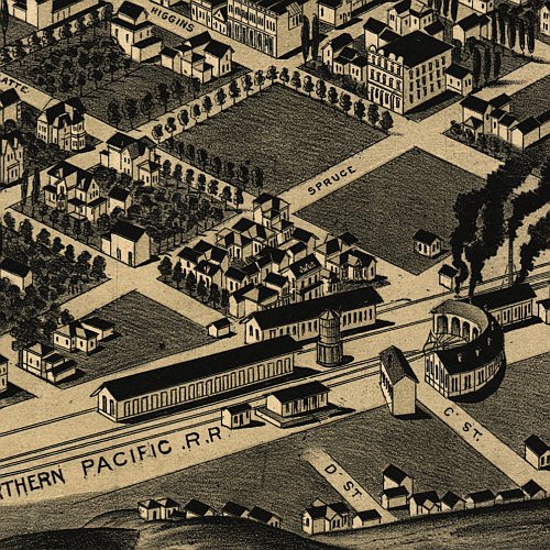 Perspective map of Missoula, Montana by American Publishing Co., 1891