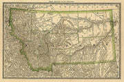 County map of Montana by Rand McNally and Company, 1881