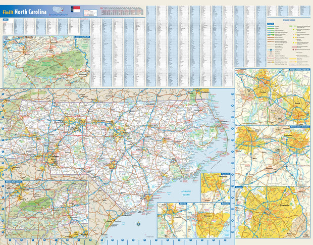 North Carolina Wall Map by Globe Turner