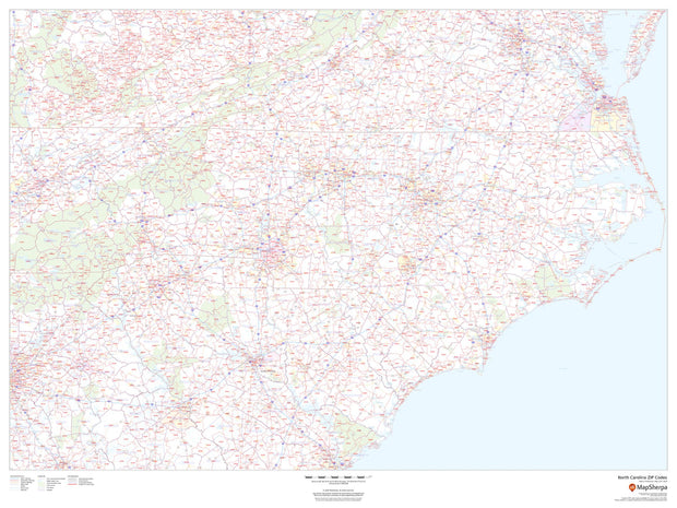 North Carolina Zip Code Map