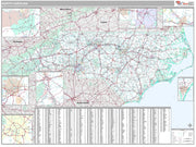 Premium Style Wall Map of North Carolina by Market Maps