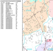 Premium Style Wall Map of Greensboro, NC by Market Maps