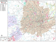 Premium Style Wall Map of Winston Salem, NC by Market Maps