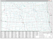Premium Style Wall Map of North Dakota by Market Maps