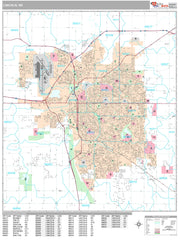 Premium Style Wall Map of Lincoln, NE by Market Maps