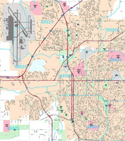 Premium Style Wall Map of Lincoln, NE by Market Maps