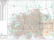 Premium Style Wall Map of Omaha, NE by Market Maps