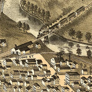 Bird's eye view of Dover, New Hampshire by A. Ruger, 1877