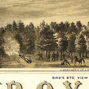 Bird's eye view of Dover, New Hampshire by A. Ruger, 1877