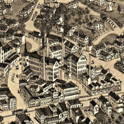 Bird's eye view of Laconia, New Hampshire by Beck & Pauli, 1883