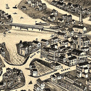 Bird's eye view of Lake Village, New Hampshire by Beck & Pauli, 1883