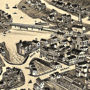 Bird's eye view of Lake Village, New Hampshire by Beck & Pauli, 1883