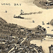 Bird's eye view of Lake Village, New Hampshire by Beck & Pauli, 1883