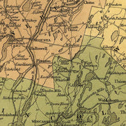 Map of Maine, New Hampshire, Vermont, Massachusetts, Rhode Island, and Connecticut exhibiting the post offices, post roads, canals, rail roads, etc. by David H. Burr, 1839