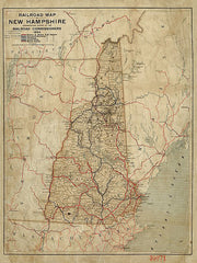 Railroad map of New Hampshire accompanying report of the railroad commissioners, 1894