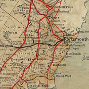 Railroad map of New Hampshire accompanying report of the railroad commissioners, 1894