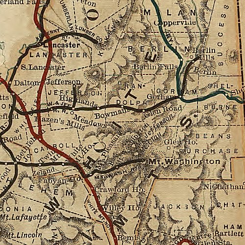 Railroad map of New Hampshire accompanying report of the railroad commissioners, 1894