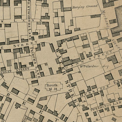 Map of the compact part of the town of Portsmouth in the state of New Hampshire by J.G. Hales, 1813