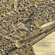 Bird's eye view of Portsmouth, New Hampshire by A. Ruger, 1877