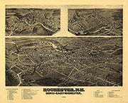 Rochester, Gonic and East-Rochester, New Hampshire by Henry Wellge, 1884