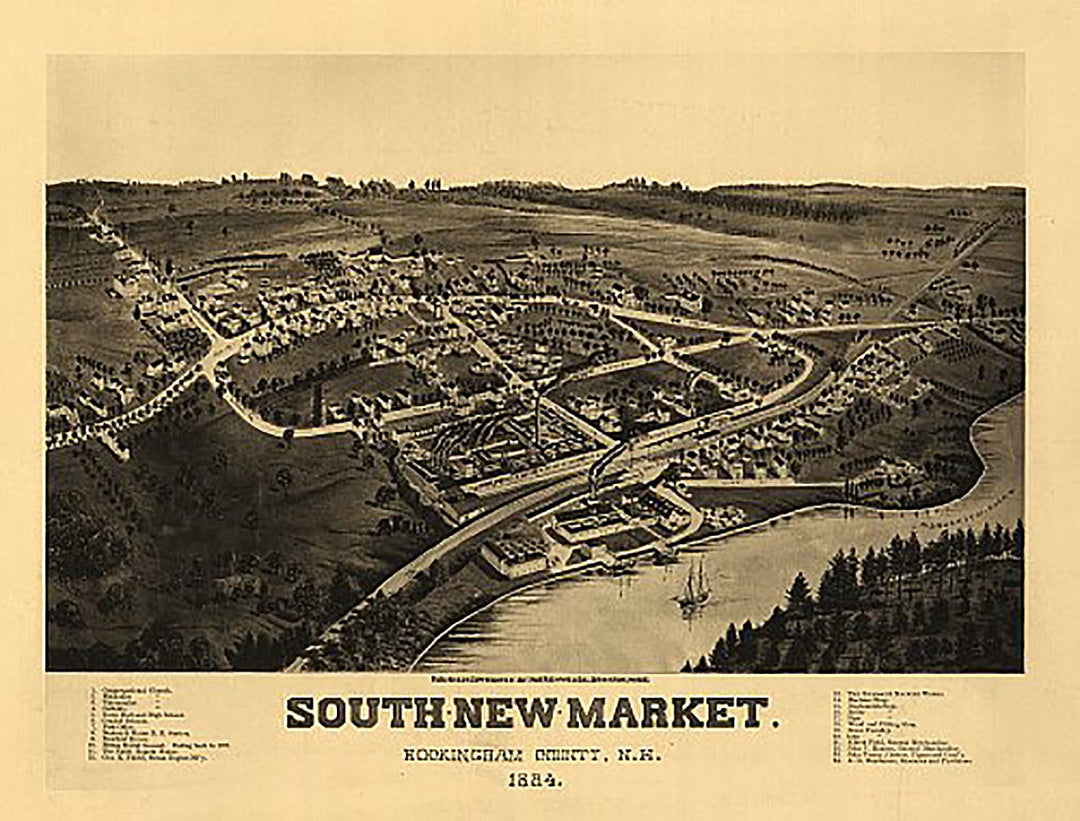 South New Market, New Hampshire by Norris &amp; Wellge, 1884