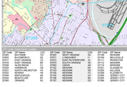 Premium Style Wall Map of Newark, NJ by Market Maps