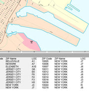 Premium Style Wall Map of Jersey City, NJ by Market Maps