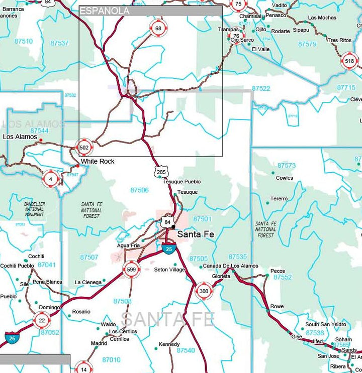 Premium Style Wall Map of New Mexico