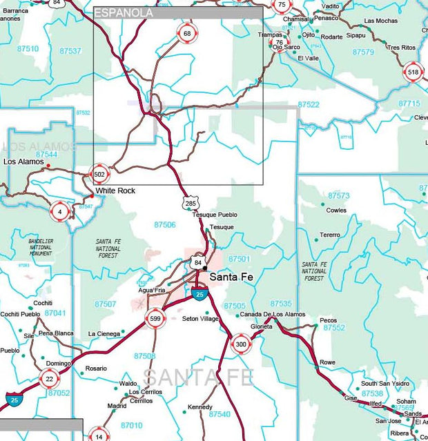 Premium Style Wall Map of New Mexico by Market Maps