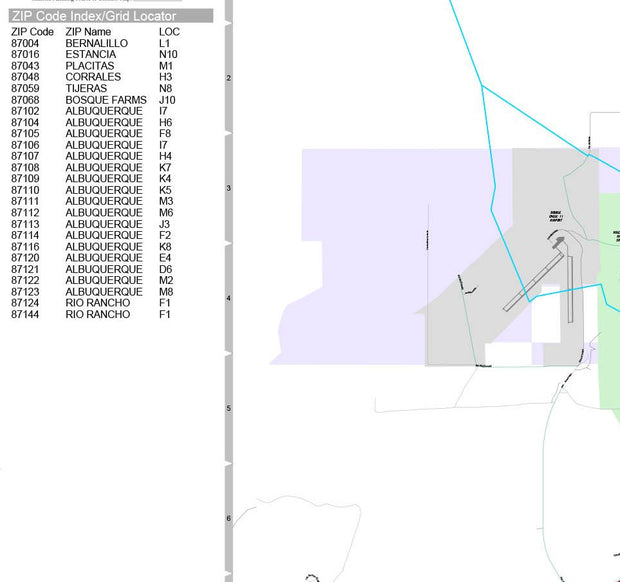 Premium Style Wall Map of Albuquerque by Market Maps