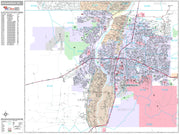 Premium Style Wall Map of Albuquerque by Market Maps