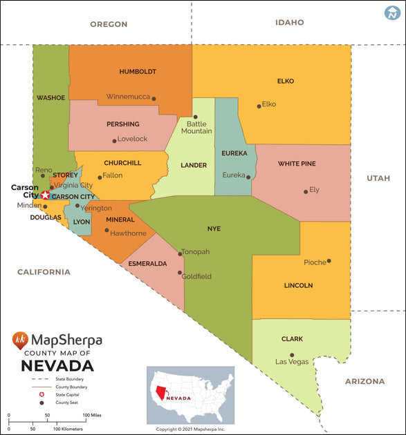 Nevada County Map American Map Store Nevada county map american map store