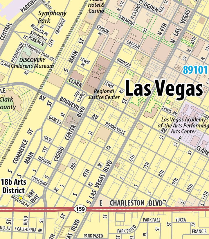 Las Vegas Metro Area Wall Map