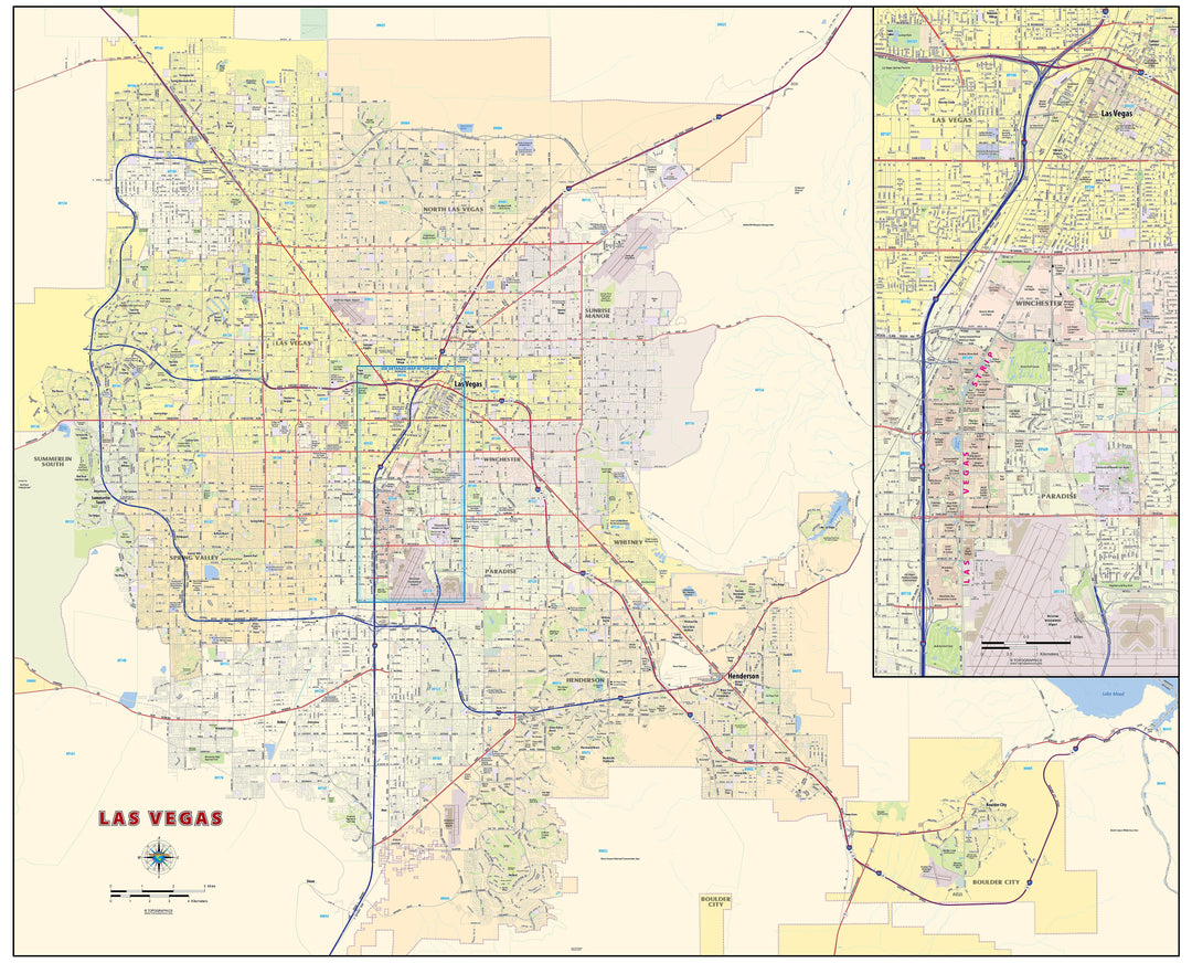 Las Vegas Valley Map Of Towns