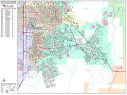 Premium Style Wall Map of Henderson, NV. by Market Maps