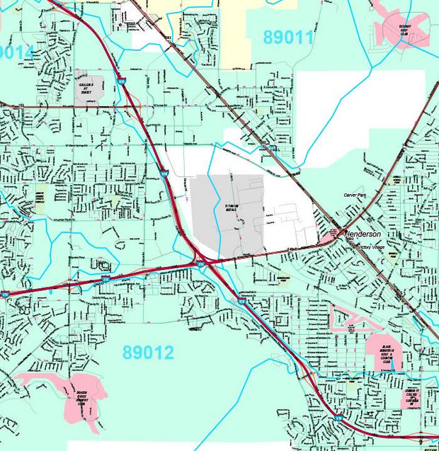 Premium Style Wall Map of Henderson, NV. by Market Maps