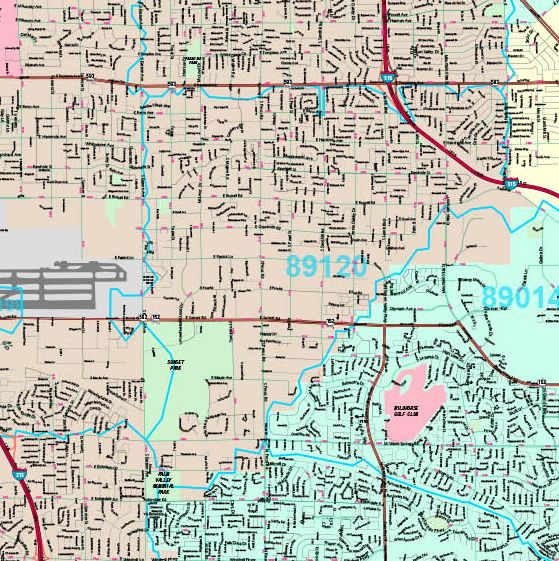 Premium Style Wall Map of Henderson, NV. by Market Maps