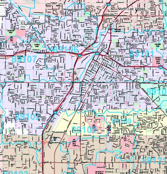 Premium Style Wall Map of Las Vegas, NV. by Market Maps